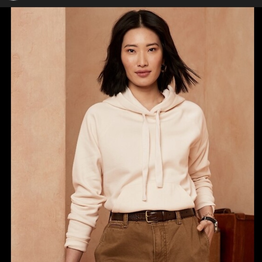 Banana Republic Cream Hoodie Sweatshirt
